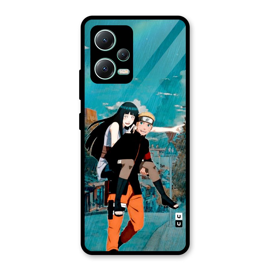 Hinata Hop Rain Glass Back Case for Redmi Note 12 5G
