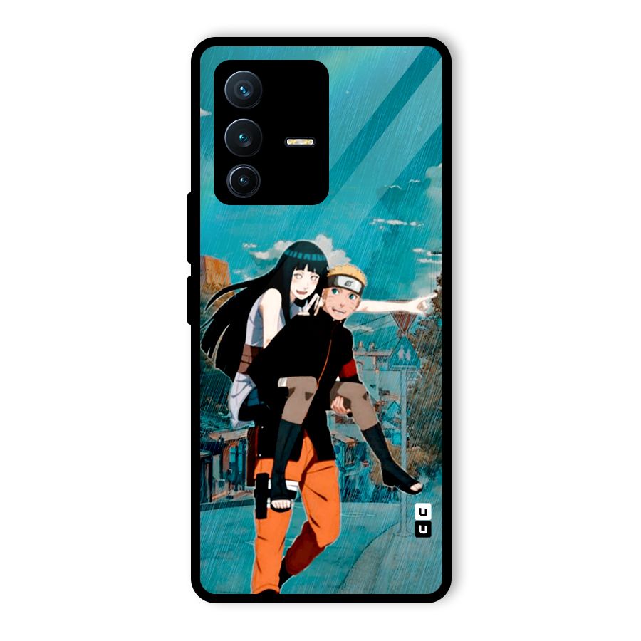 Hinata Hop Rain Glass Back Case for Vivo V23 Pro