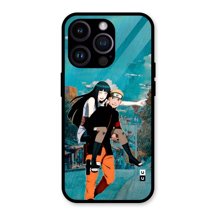 Hinata Hop Rain Glass Back Case for iPhone 14 Pro
