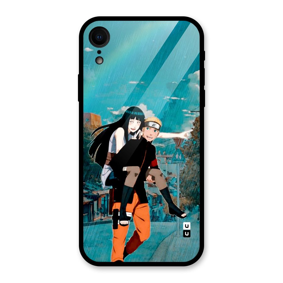 Hinata Hop Rain Glass Back Case for iPhone XR
