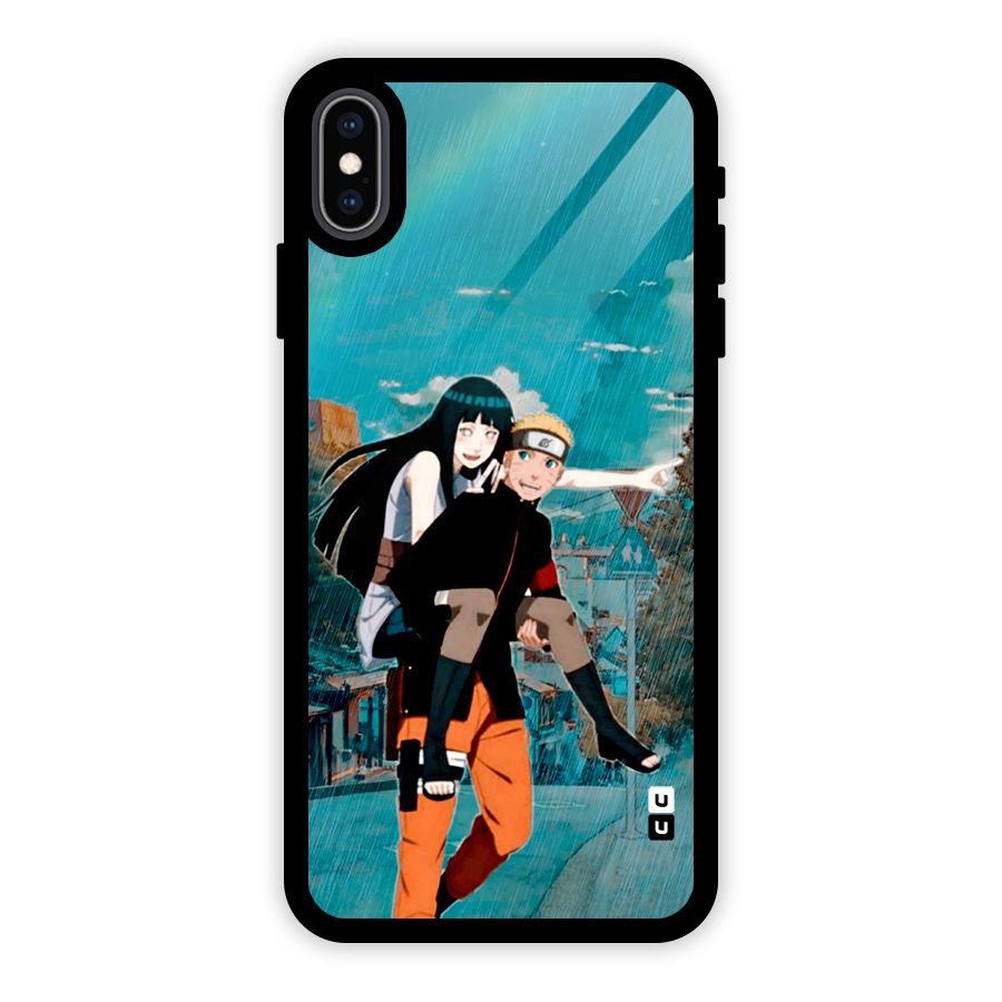 Hinata Hop Rain Glass Back Case for iPhone XS Max