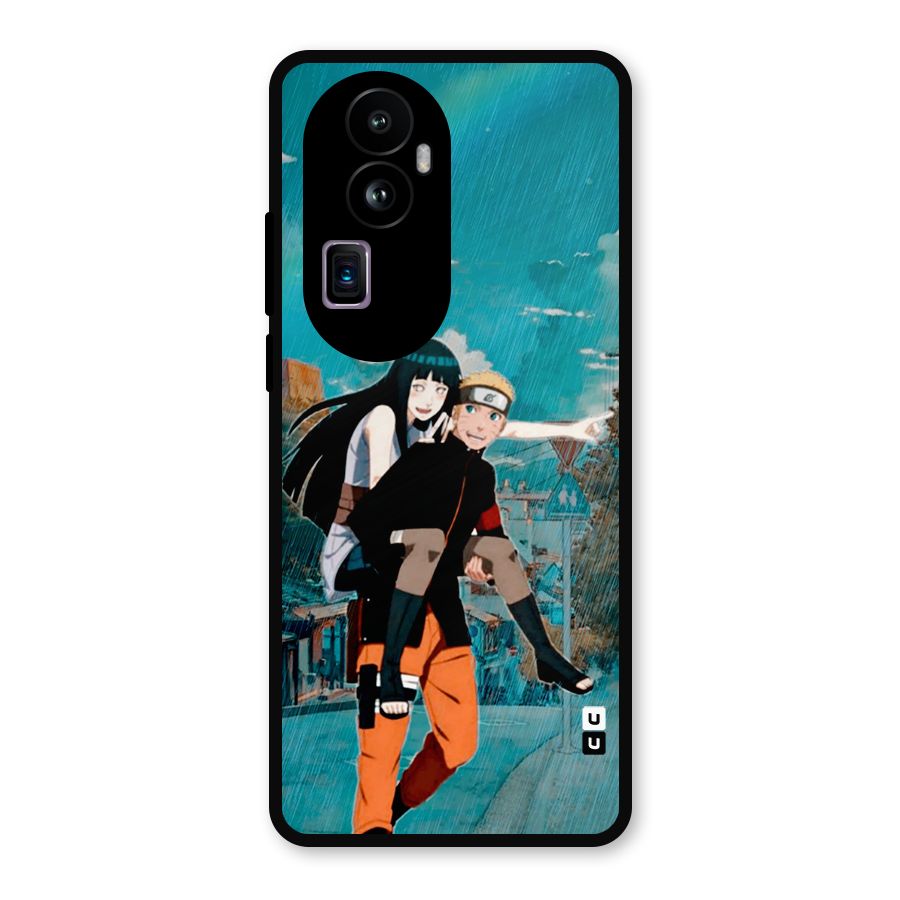 Hinata Hop Rain Metal Back Case for Oppo Reno10 Pro Plus