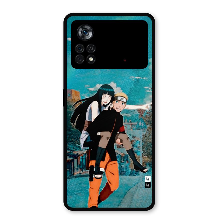 Hinata Hop Rain Metal Back Case for Poco X4 Pro 5G