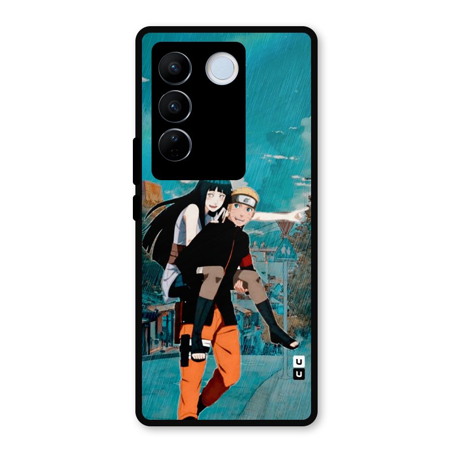 Hinata Hop Rain Metal Back Case for Vivo V27