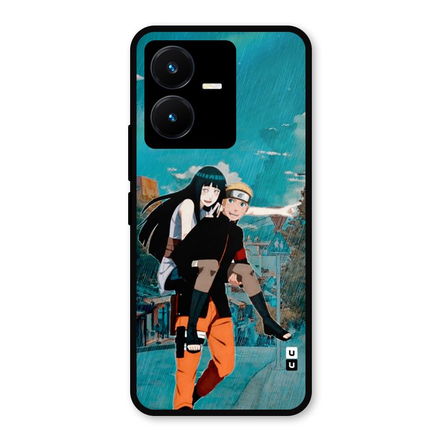 Hinata Hop Rain Metal Back Case for Vivo Y22