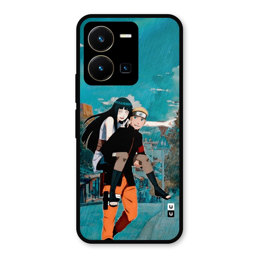 Hinata Hop Rain Metal Back Case for Vivo Y35