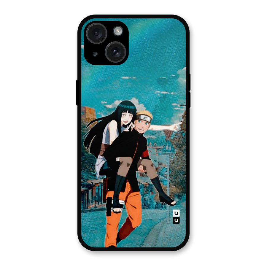 Hinata Hop Rain Metal Back Case for iPhone 15 Plus