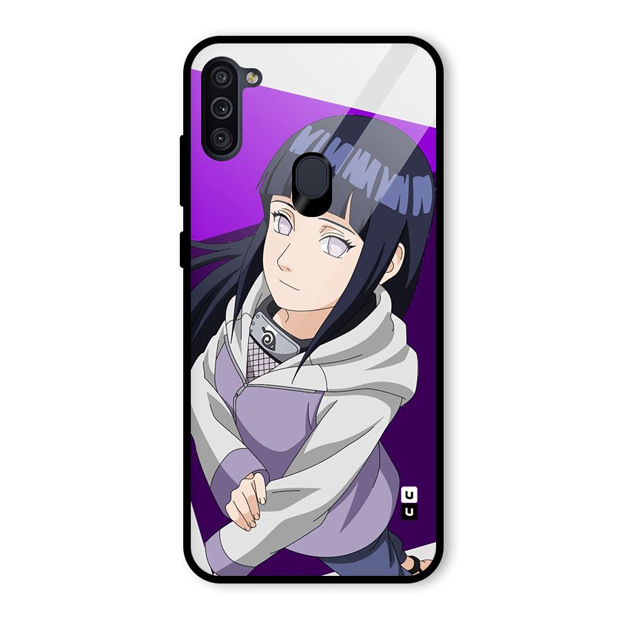 Hinata Looksup Glass Back Case for Galaxy M11