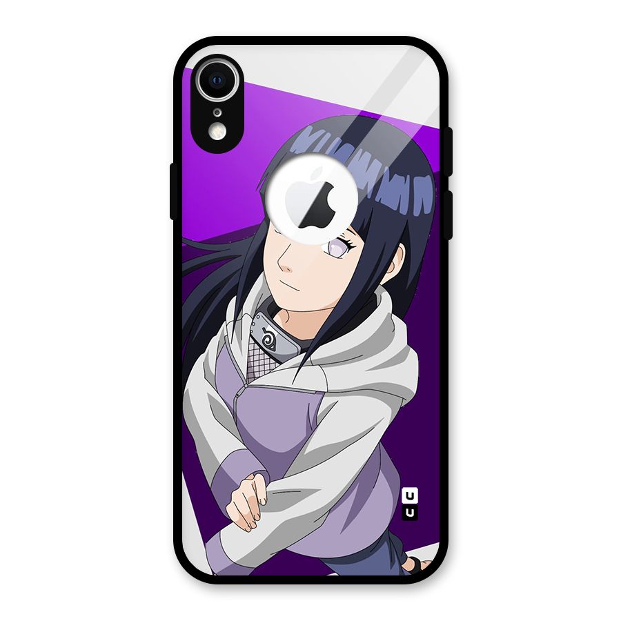 Hinata Looksup Glass Back Case for iPhone XR Logo Cut