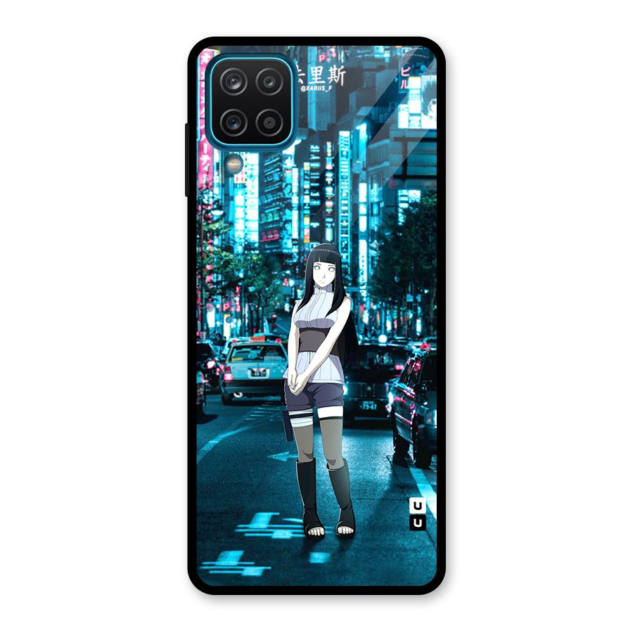 Hinata On Streets Glass Back Case for Galaxy A12