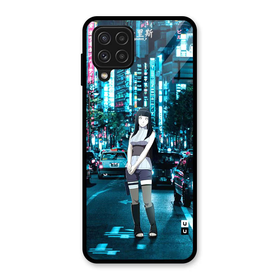 Hinata On Streets Glass Back Case for Galaxy A22 4G