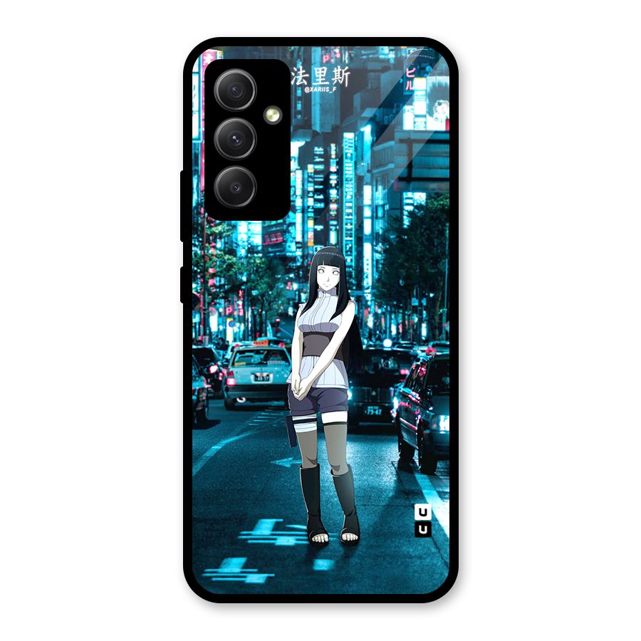 Hinata On Streets Glass Back Case for Galaxy A34