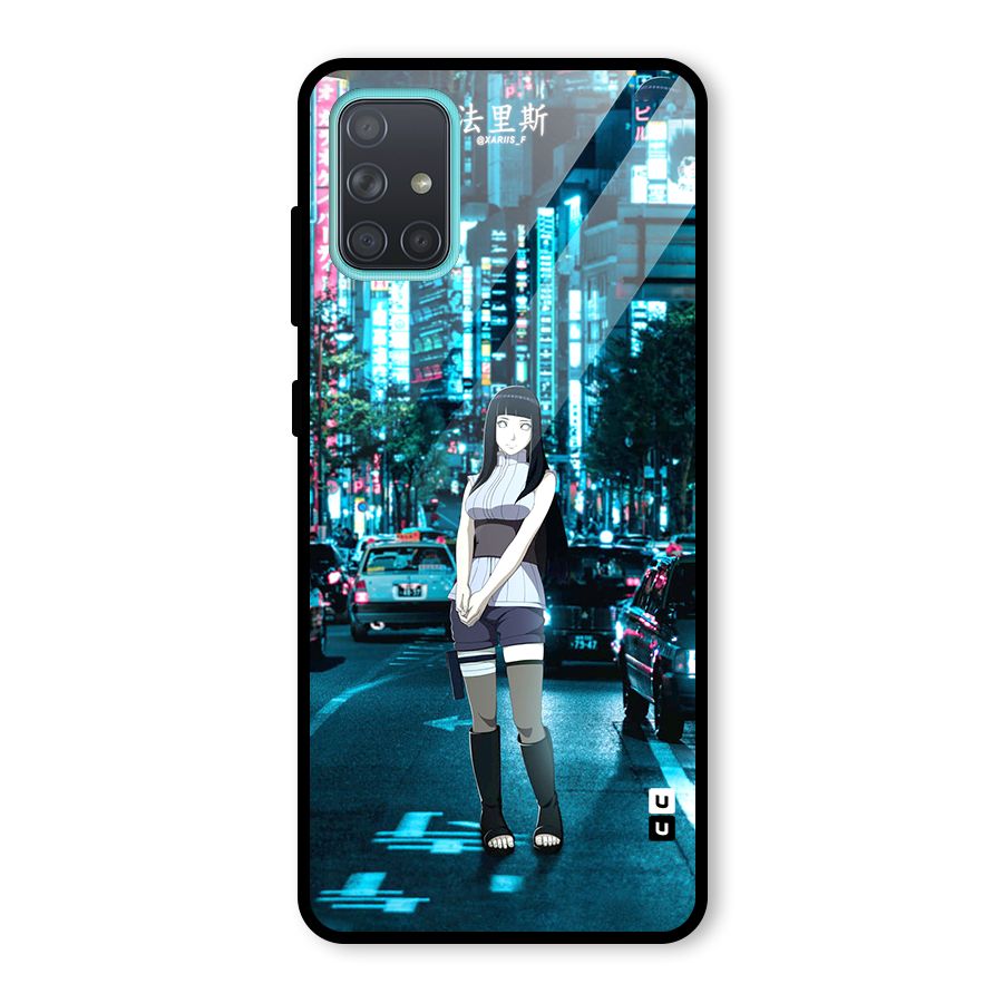 Hinata On Streets Glass Back Case for Galaxy A71