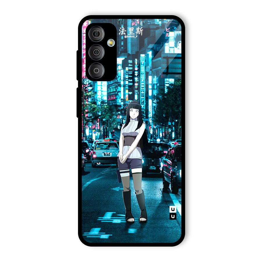 Hinata On Streets Glass Back Case for Galaxy F23