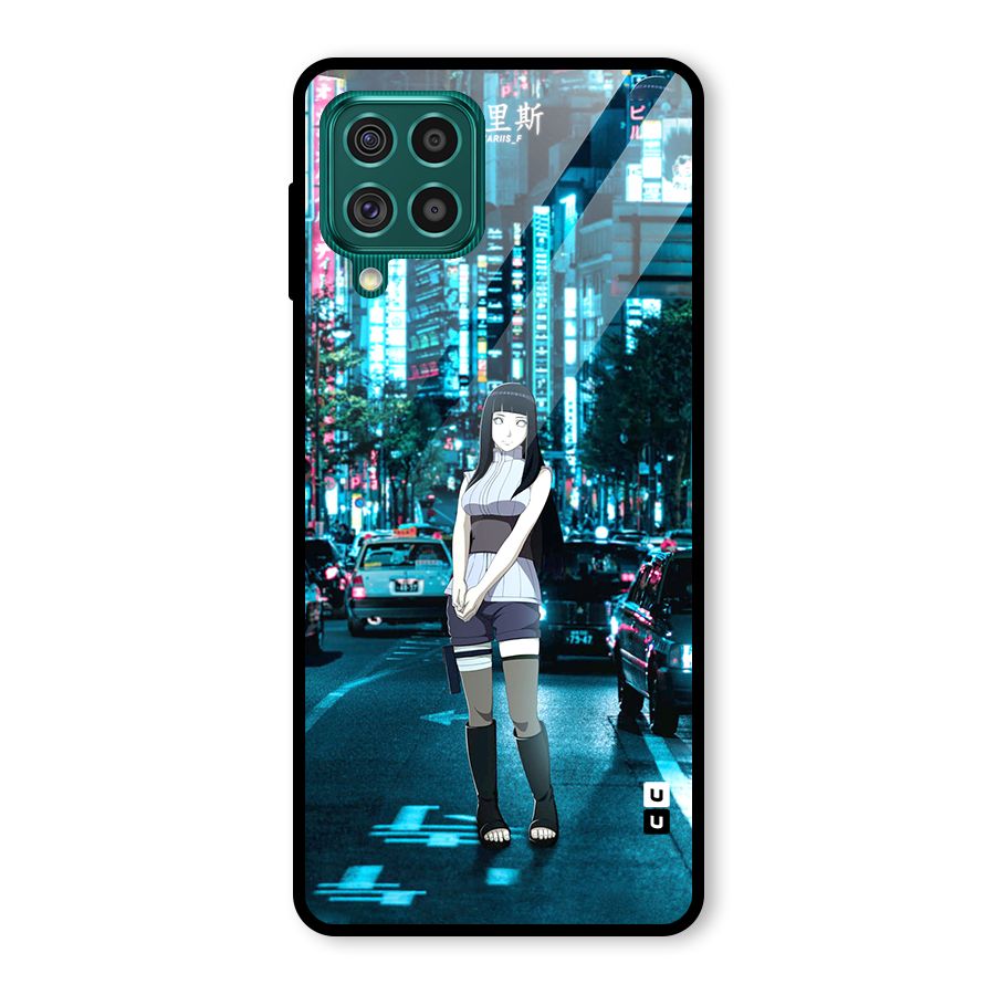 Hinata On Streets Glass Back Case for Galaxy F62