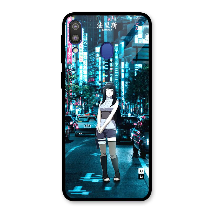 Hinata On Streets Glass Back Case for Galaxy M20