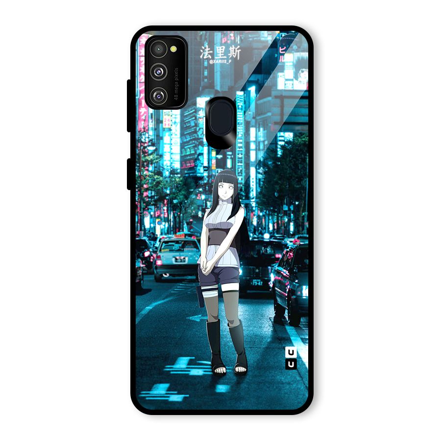 Hinata On Streets Glass Back Case for Galaxy M30s