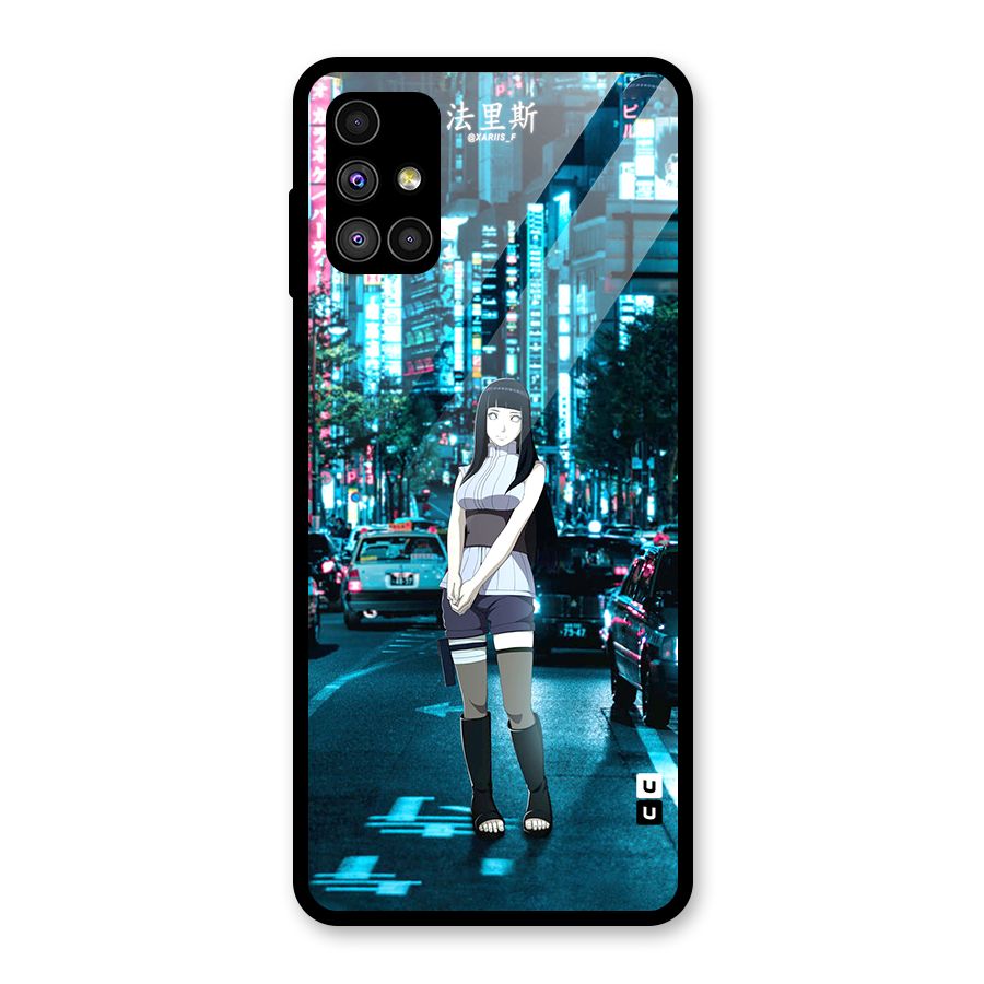 Hinata On Streets Glass Back Case for Galaxy M51