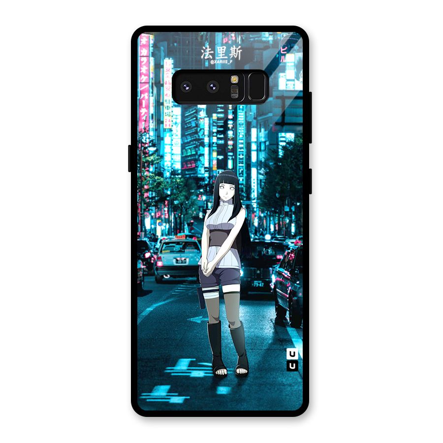 Hinata On Streets Glass Back Case for Galaxy Note 8