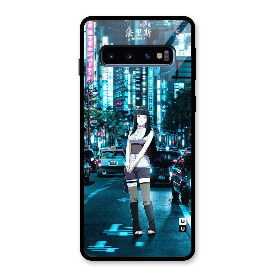 Hinata On Streets Glass Back Case for Galaxy S10