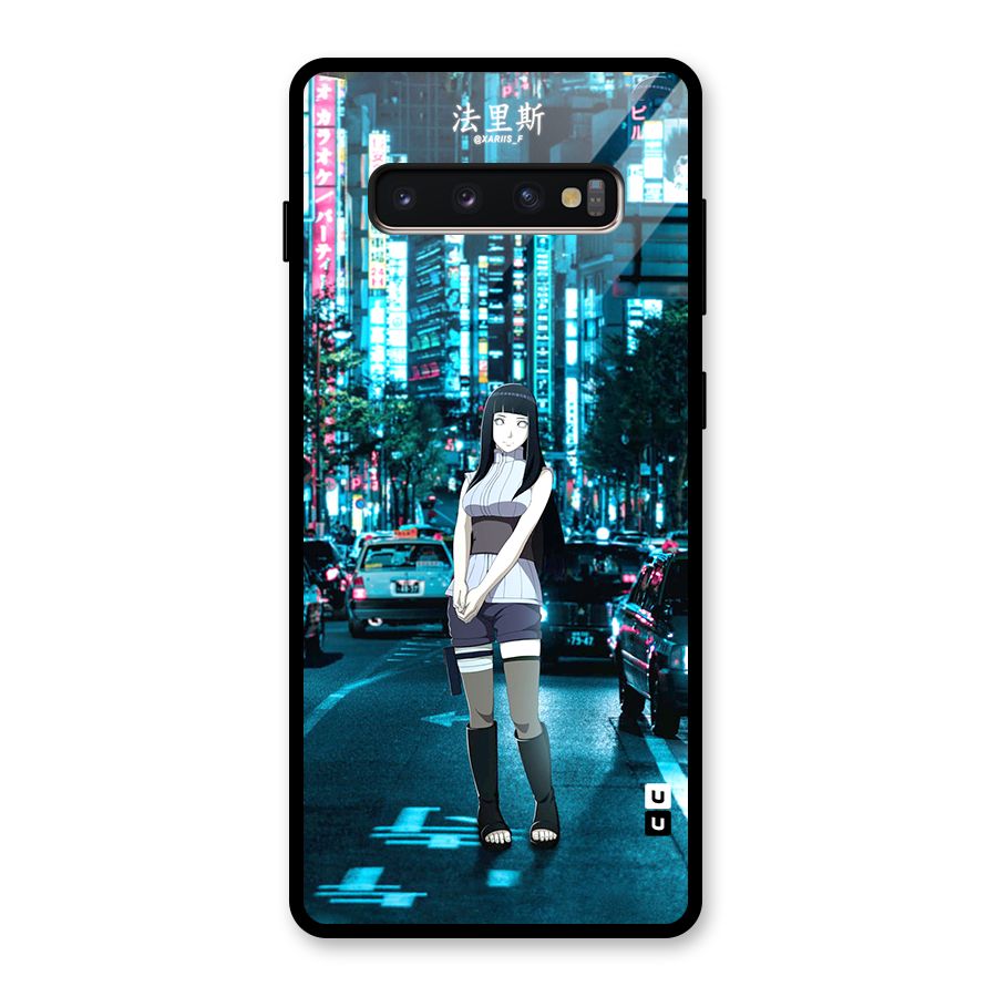 Hinata On Streets Glass Back Case for Galaxy S10 Plus