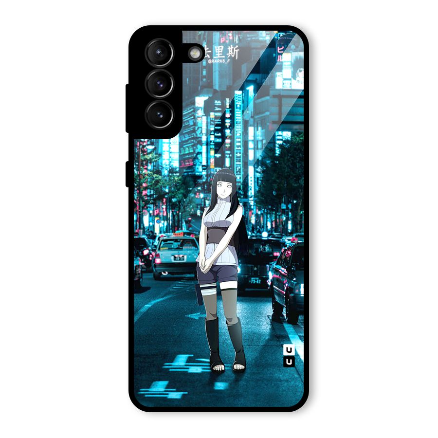 Hinata On Streets Glass Back Case for Galaxy S21 Plus