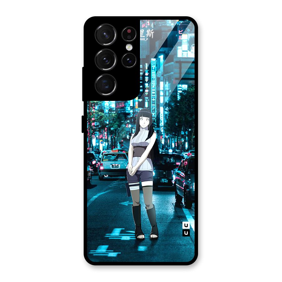 Hinata On Streets Glass Back Case for Galaxy S21 Ultra 5G