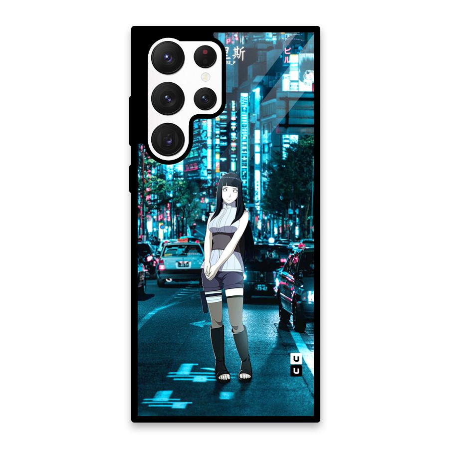 Hinata On Streets Glass Back Case for Galaxy S22 Ultra 5G