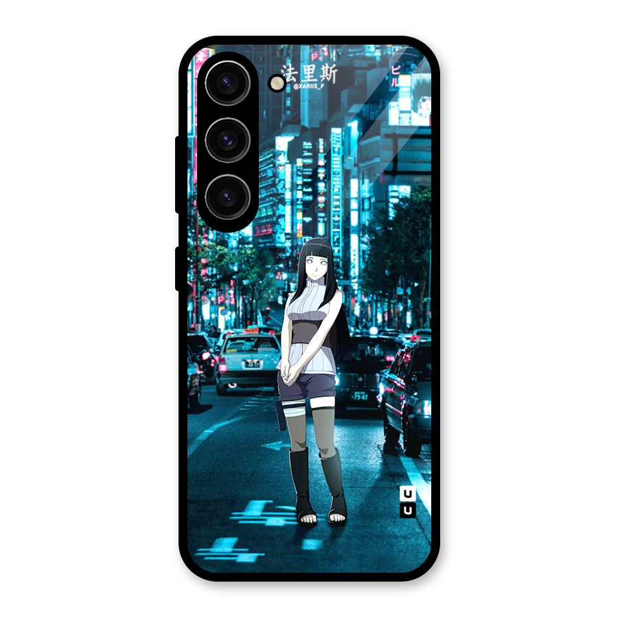 Hinata On Streets Glass Back Case for Galaxy S23