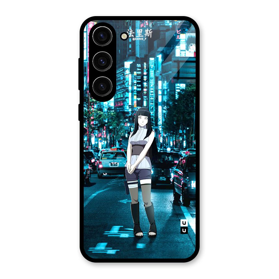 Hinata On Streets Glass Back Case for Galaxy S23 Plus