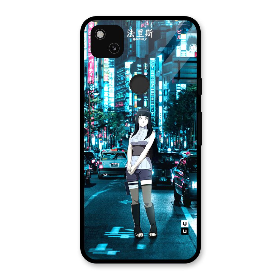 Hinata On Streets Glass Back Case for Google Pixel 4a