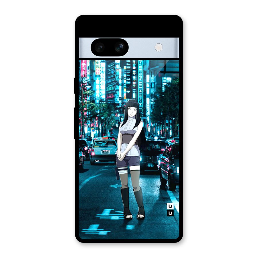 Hinata On Streets Glass Back Case for Google Pixel 7a