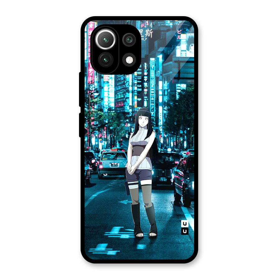 Hinata On Streets Glass Back Case for Mi 11 Lite NE 5G