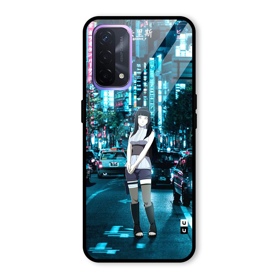 Hinata On Streets Glass Back Case for Oppo A74 5G