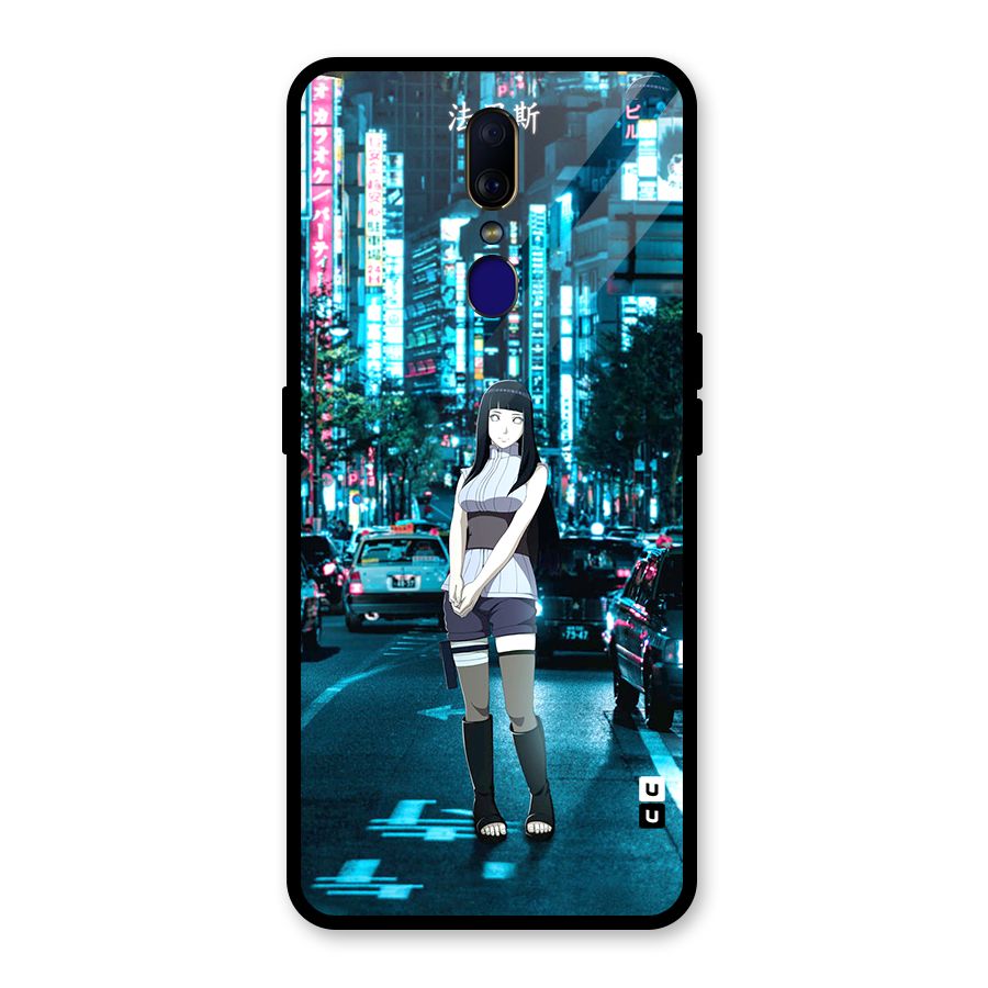 Hinata On Streets Glass Back Case for Oppo F11