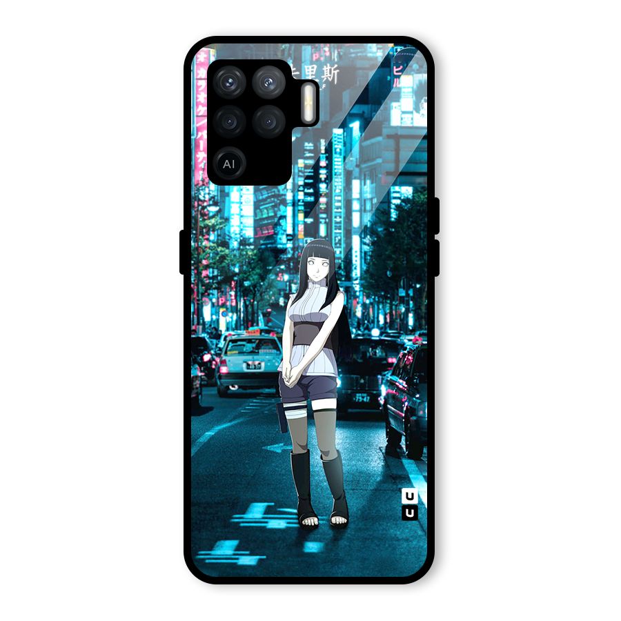 Hinata On Streets Glass Back Case for Oppo F19 Pro