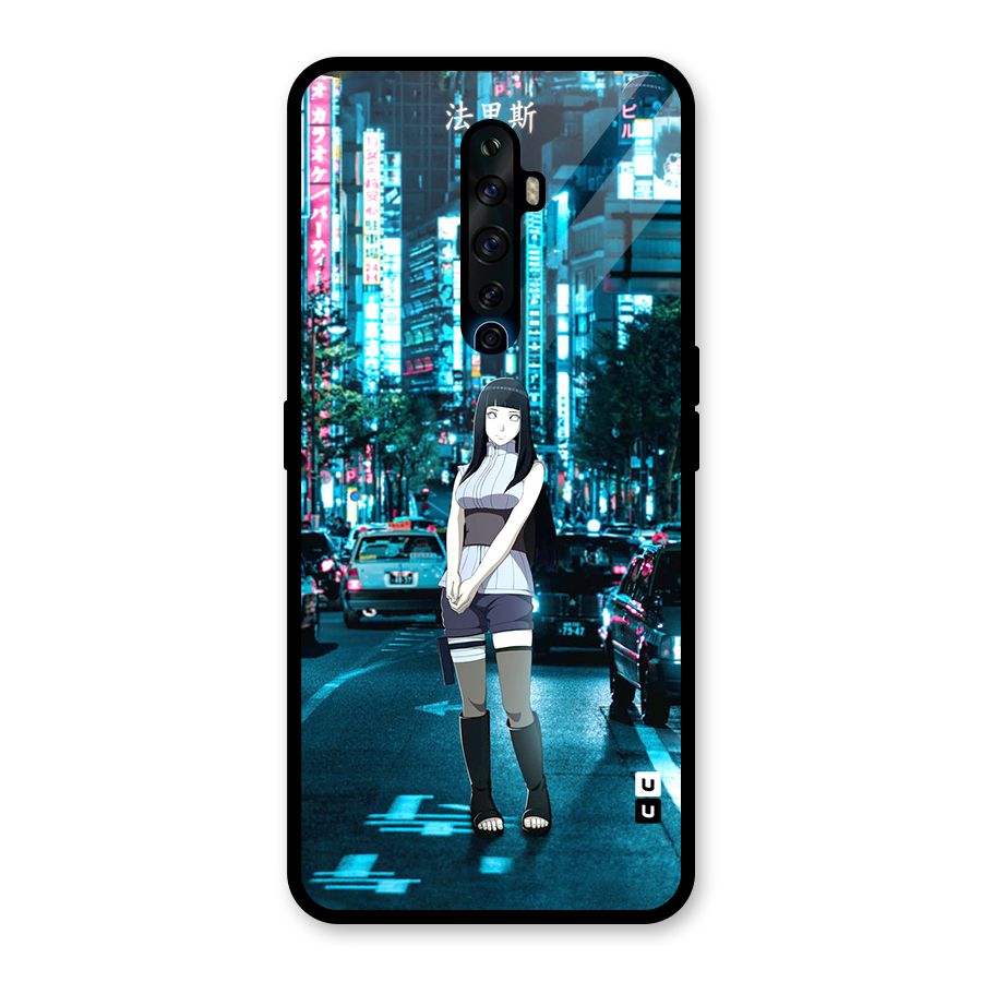 Hinata On Streets Glass Back Case for Oppo Reno2 F