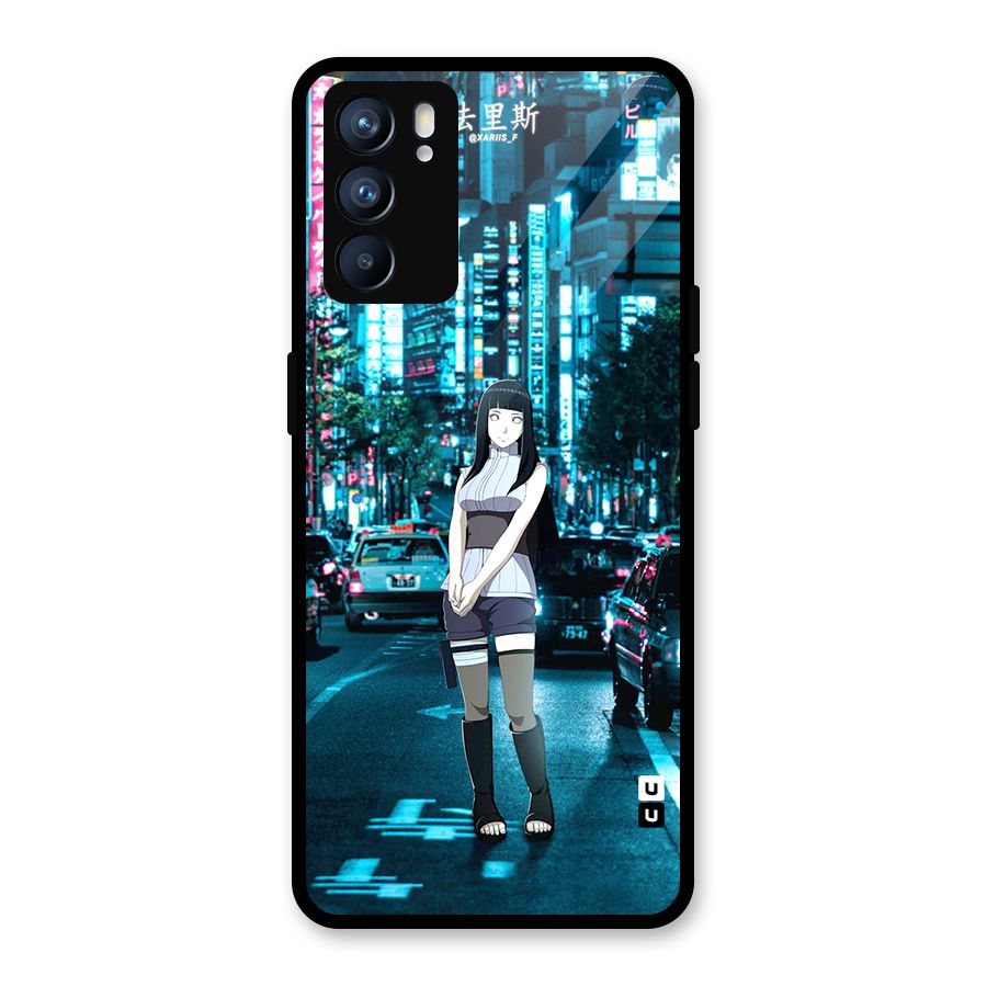 Hinata On Streets Glass Back Case for Oppo Reno6 5G