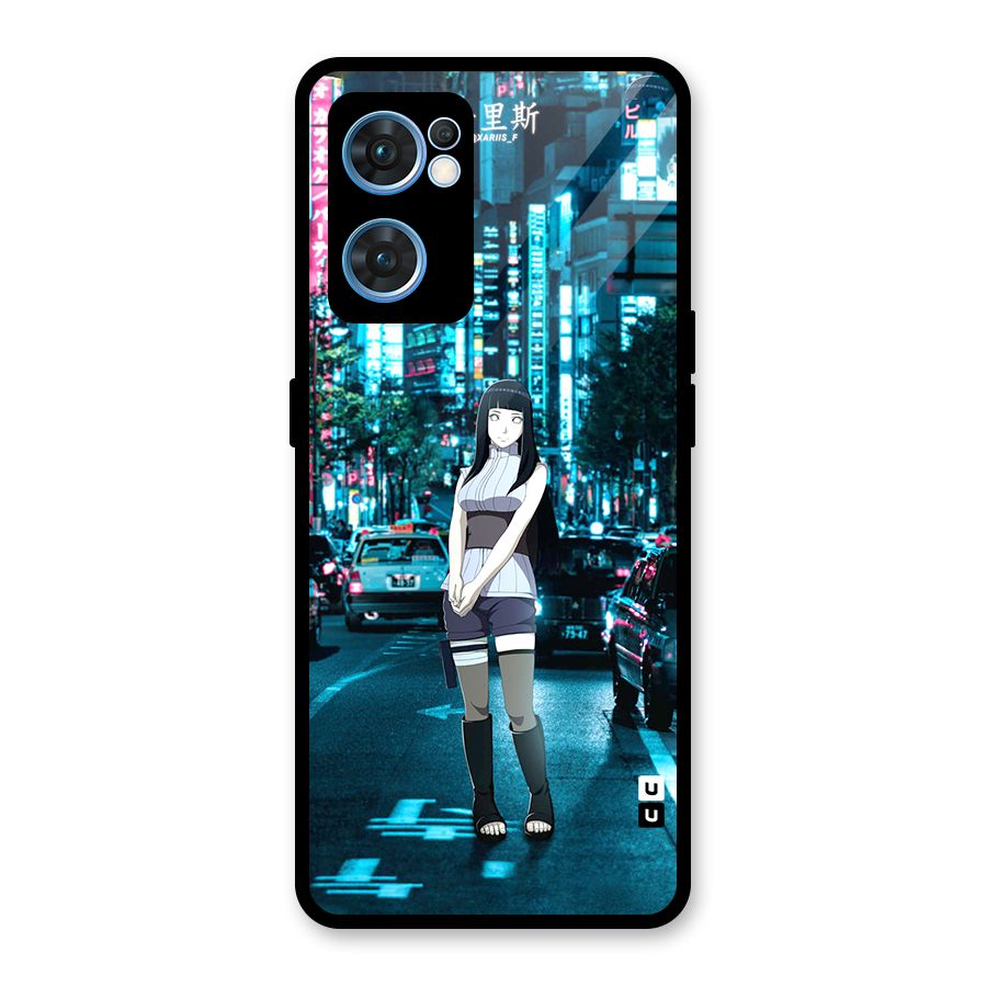 Hinata On Streets Glass Back Case for Oppo Reno7 5G