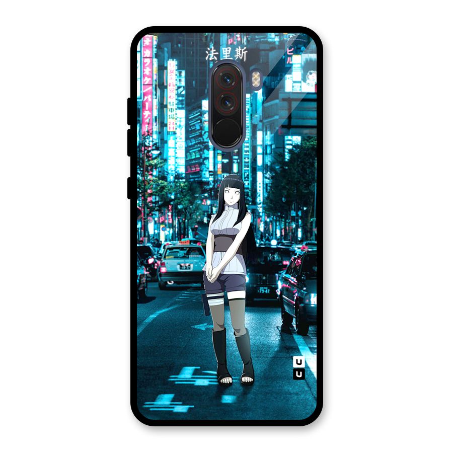 Hinata On Streets Glass Back Case for Poco F1