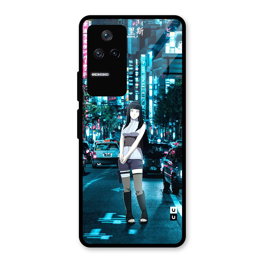 Hinata On Streets Glass Back Case for Poco F4 5G