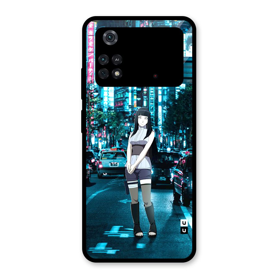 Hinata On Streets Glass Back Case for Poco M4 Pro 4G