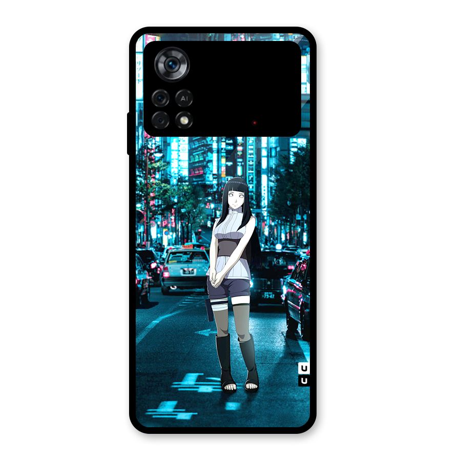 Hinata On Streets Glass Back Case for Poco X4 Pro 5G
