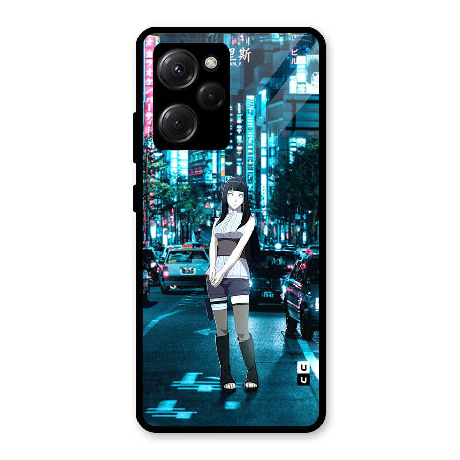 Hinata On Streets Glass Back Case for Poco X5 Pro