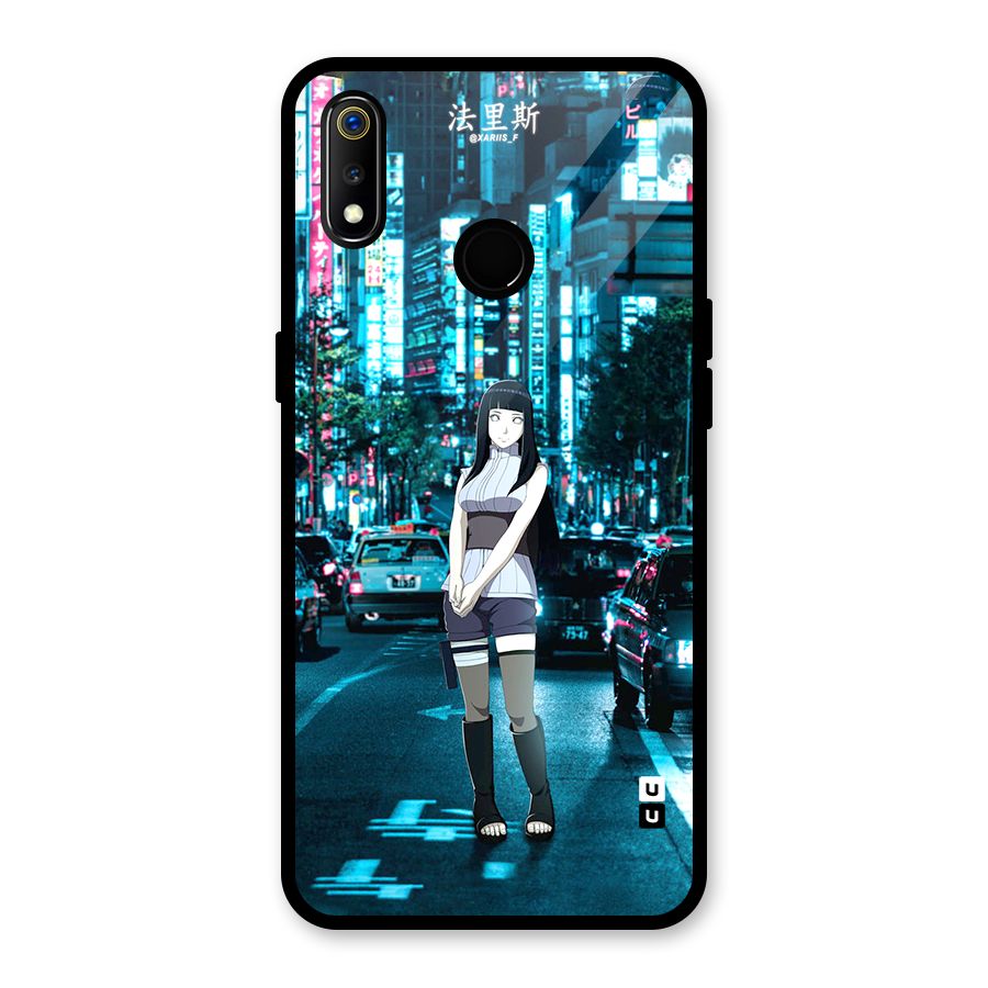 Hinata On Streets Glass Back Case for Realme 3i