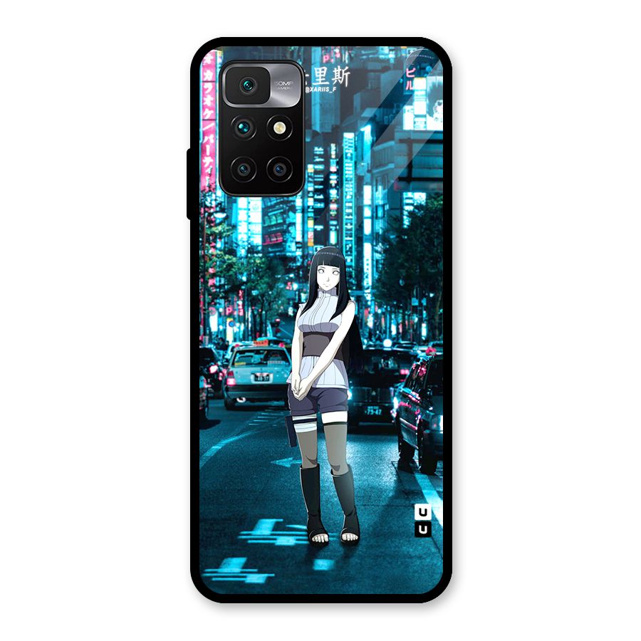 Hinata On Streets Glass Back Case for Redmi 10 Prime