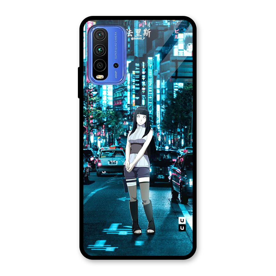 Hinata On Streets Glass Back Case for Redmi 9 Power