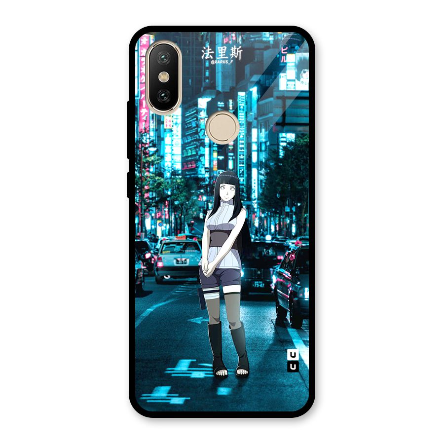Hinata On Streets Glass Back Case for Redmi A2