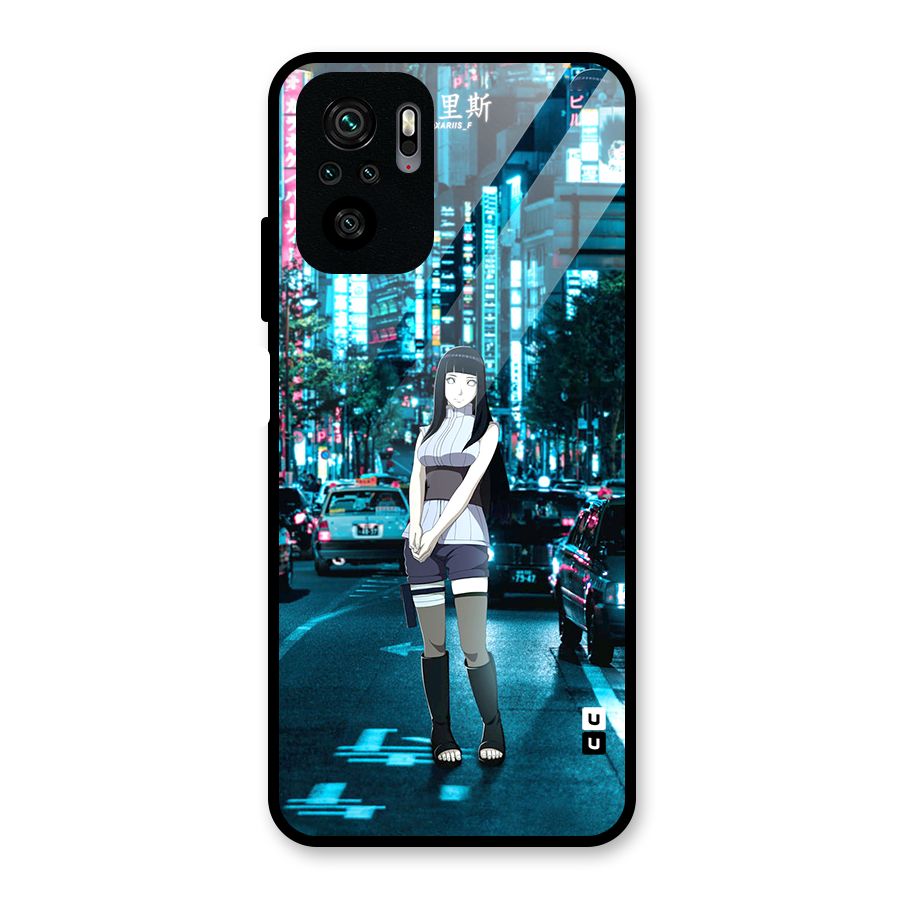 Hinata On Streets Glass Back Case for Redmi Note 10S