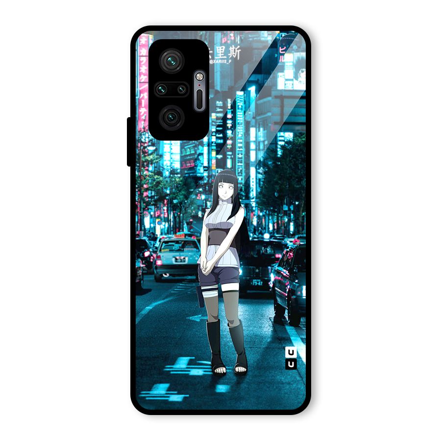Hinata On Streets Glass Back Case for Redmi Note 10 Pro